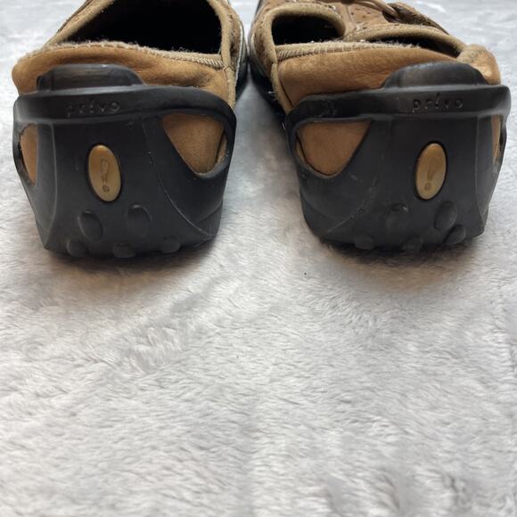 Clarks Privo Tequini Shoes Womens 9M Brown Suede Perforated Hook Loop Driving - Picture 4 of 10